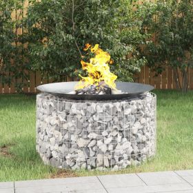 Gabion Fire Pit √ò 39.4" Galvanized Iron