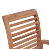 Dining Chairs 4 pcs with Gray Cushions Solid Teak Wood