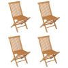 5 Piece Patio Dining Set Solid Teak Wood