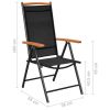 Folding Patio Chairs 6 pcs Textilene Black