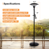 Simple Deluxe 1500W Patio Heater,Outdoor Patio Heater,Outdoor Electric Heater,Infrared Heater for Patios and Balconies, Camping, Tailgating 77.65" * 1