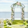 207*207*270cm Courtyard Wrought Iron Gazebo Iron Arch Black