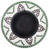 Mosaic Fire Pit Green 26.8" Ceramic