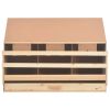 Chicken Laying Nest 3 Compartments 36.6"x15.7"x25.6" Solid Pine Wood