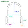 Metal Garden Arch W55'' x H94.5'' Garden Arbor Trellis Climbing Plants Support Rose Arch Outdoor Arch Black