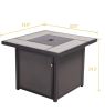 Outdoor 32" Propane Gas Fire Pit Table