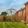 207*207*270cm Courtyard Wrought Iron Gazebo Iron Arch Black