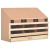 Chicken Laying Nest 3 Compartments 36.6"x15.7"x25.6" Solid Pine Wood