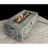 Living Source International Fiber Reinforced Concrete Propane/Natural Gas Fire pit table(Cast Stone)