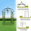 207*207*270cm Courtyard Wrought Iron Gazebo Iron Arch Black