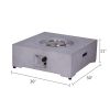 40,000BTU Exterior Faux Stone Propane Fire Pit For Outdoor Garden Backyard with Water Proof Cover and Lava Rock