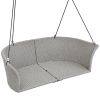 51.9' 2-Person Hanging Seat; Rattan Woven Swing Chair; Porch Swing With Ropes