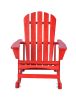 Adirondack Rocking Chair Solid Wood Chairs Finish Outdoor Furniture for Patio, Backyard, Garden - Red