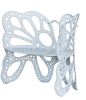 35 H x 46 W x 27 D Outdoor White Butterfly Bench, 400 lbs Weight Capacity, Weather Resistant