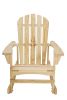 Adirondack Rocking Chair Solid Wood Chairs Finish Outdoor Furniture for Patio, Backyard, Garden - Natual