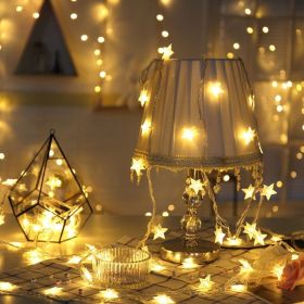 Room layout led lantern flashing string lights starry (Option: Warm white-1.5M10-USB)