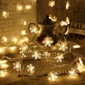 Led Christmas Holiday Decorative Lights Santa Claus Snowman Lights String Solar Lights (Pattern: snoeflake, size: 7M50L)