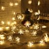 Led Christmas Holiday Decorative Lights Santa Claus Snowman Lights String Solar Lights