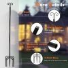 8/10 Feet 2 Pack  Outdoor String Light Poles with Top Arc Hook and 5-Prong Base