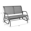 Swing Glider Chair 48 Inch Loveseat Rocker Lounge Backyard