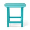 Adirondack Outdoor Side Table;  HDPE Plastic End Tables for Patio;  Backyard;  Pool;  Indoor Outdoor Companion;  Easy Maintenance Weather Resistant La