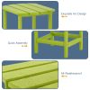 Adirondack Outdoor Side Table;  HDPE Plastic End Tables for Patio;  Backyard;  Pool;  Indoor Outdoor Companion;  Easy Maintenance Weather Resistant La