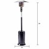 Outdoor Patio Propane Heater with Portable Wheels 47,000 BTU 88 inch Standing Gas Outside Heater Stainless Steel Burner Commercial & Residential Hamme