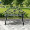 Aluminum Patio Outdoor Garden Bench Chair Loveseat Cast