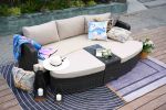 Direct Wicker 4-PC Outdoor Wicker Patio Furniture Sofa Luxury Comfort Wicker Sofa