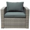 Patio Furniture Sets;  7-Piece Patio Wicker Sofa ;  Cushions;  Chairs ;  a Loveseat ;  a Table and a Storage Box