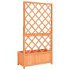 Garden Trellis Planter Brown 27.6"x11.8"x53.1" Solid Firwood