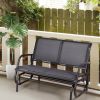 Swing Glider Chair 48 Inch Loveseat Rocker Lounge Backyard