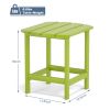 Adirondack Outdoor Side Table;  HDPE Plastic End Tables for Patio;  Backyard;  Pool;  Indoor Outdoor Companion;  Easy Maintenance Weather Resistant La