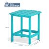 Adirondack Outdoor Side Table;  HDPE Plastic End Tables for Patio;  Backyard;  Pool;  Indoor Outdoor Companion;  Easy Maintenance Weather Resistant La